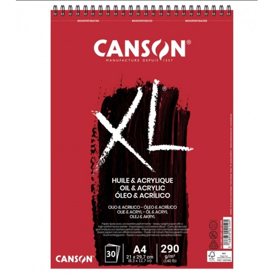 Canson XL Oil and Acrylic 290 gsm 30 sheets Canson XL Oil and Acrylic 290 gsm 30 sheets